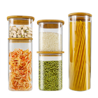 Borosilicat-Glas-Gewürz-Glas der Nahrungsmittelvorratsbehälter-30ml mit Bambusdeckeln