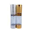 Luftloses Lotions-Pumpen-silbernes Aluminiumgoldkosmetische Vakuumplastikflasche
